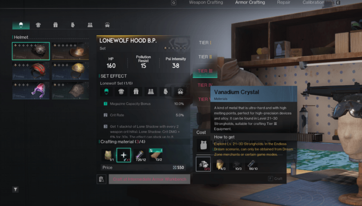 Craft Tier 3 Armor and Weapon