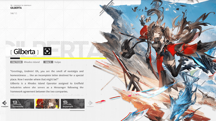 Gilberta Profile in Official Site