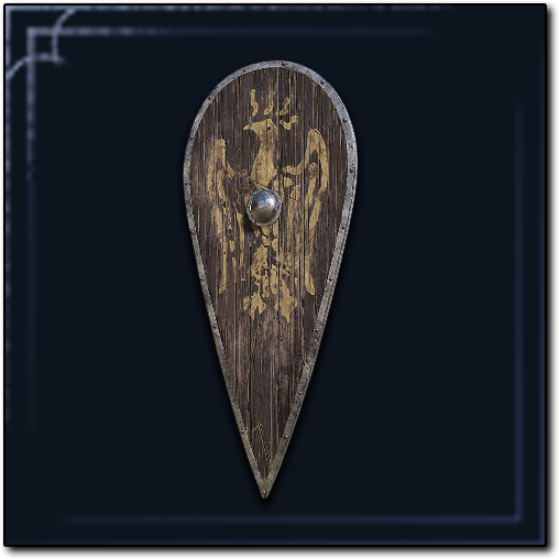 Hawk Crest Wooden Shield Icon