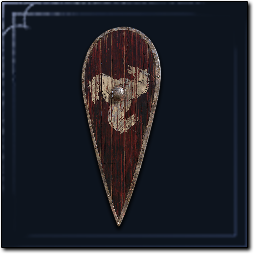 Horse Crest Wooden Shield Icon