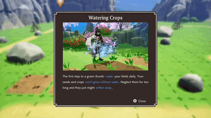 Rune Factory: Guardians of Azuma - Water the fields