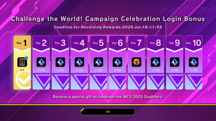 Master Duel - Challenge the World! Campaign Celebration Login Bonus