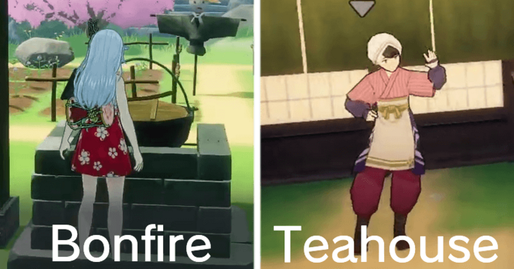 Bonfire and Teahouse