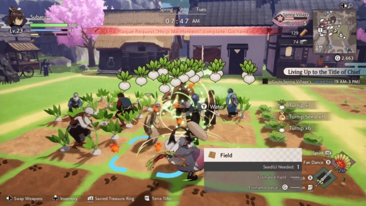 Harvesting Crops with the Sacred Fan