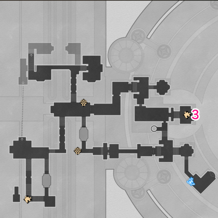 Star Rail - West Wind Compass Locations - Fortress of Dome Eye of Twilight F2 West