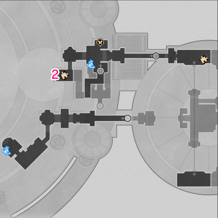Star Rail - West Wind Compass Locations - Fortress of Dome Eye of Twilight F2 East
