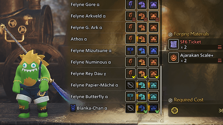 Blanka Chan Palico Armor Set