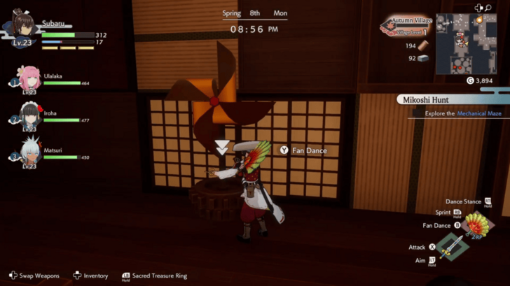 Use Fan Dance on Pinwheels