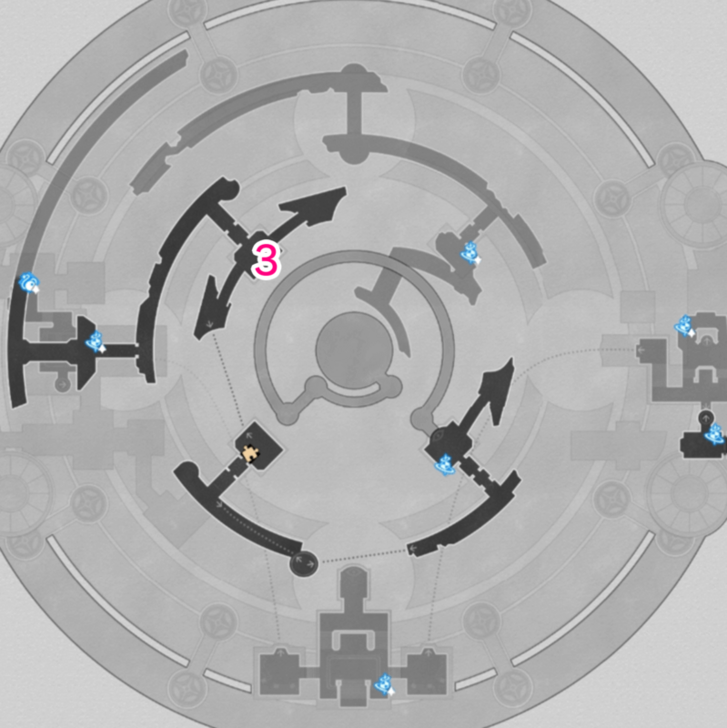 Star Rail - West Wind Compass Locations - Fortress of Dome Eye of Twilight F1