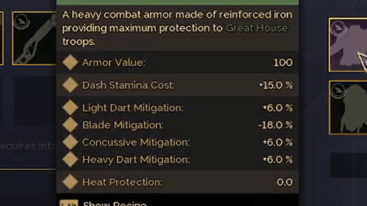 Heavy Armor Stats