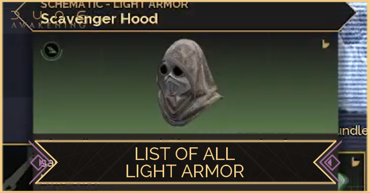 Dune Awakening List of All Light Armor