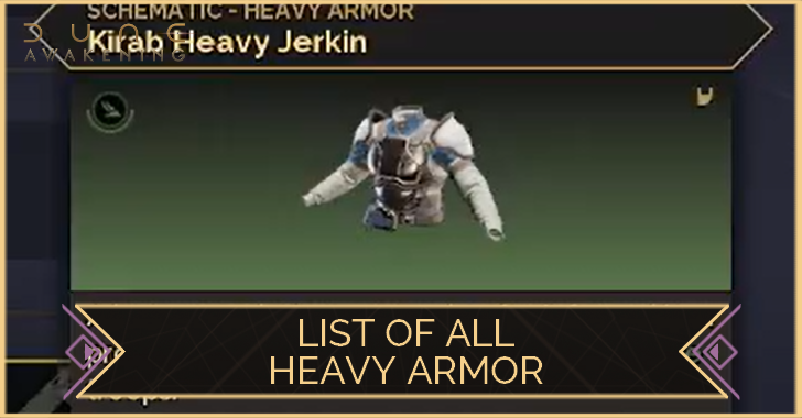 Dune Awakening List of All Heavy Armor