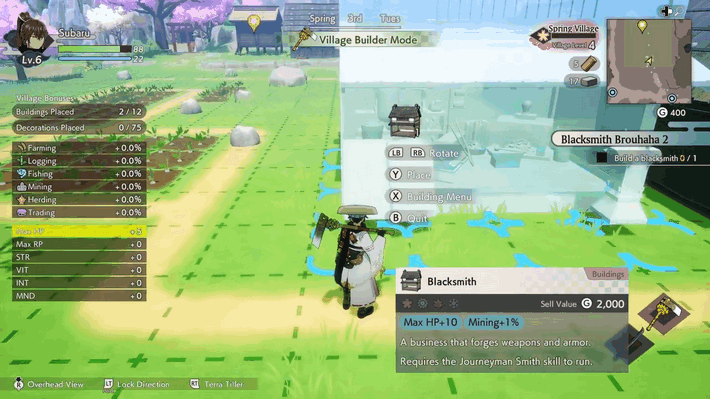 Rune Factory: Guardians of Azuma - Build a blacksmith