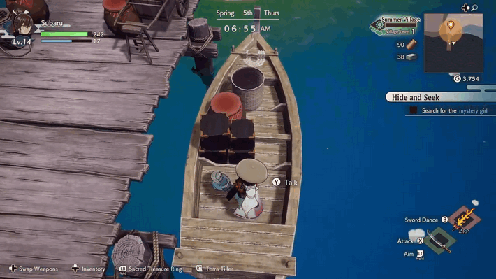 Rune Factory: Guardians of Azuma - Wooden Boat hiding spot