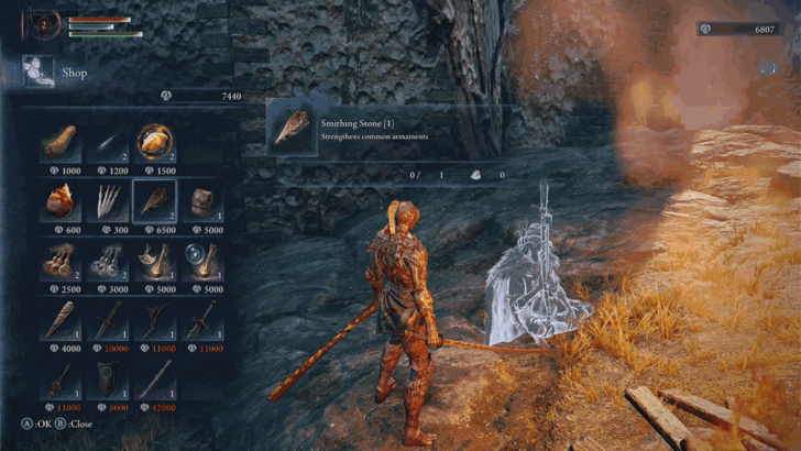 Buy Smithing Stone 1 from the Shop