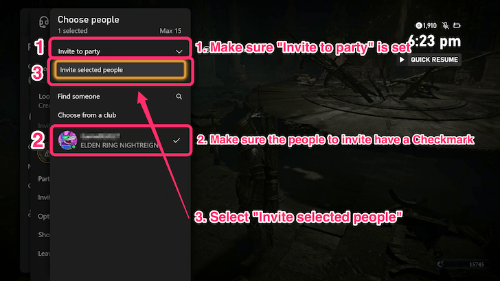 Elden Ring Nightreign Xbox Voice Call Step 4:mode:scale