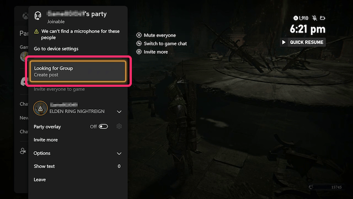 Elden Ring Nightreign Xbox Voice Call Step 2:mode:scale