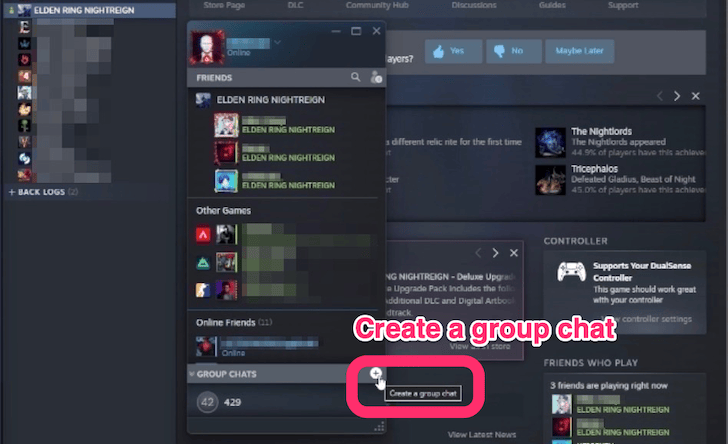 Elden Ring Nightreign Steam Voice Call Step 1