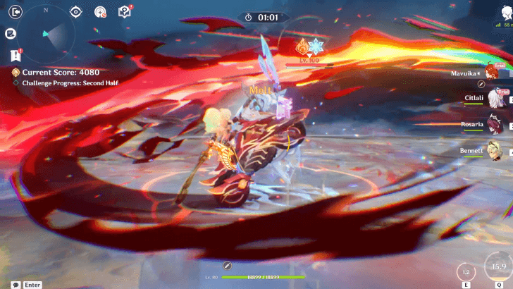 Genshin - Mavuika against Wayob