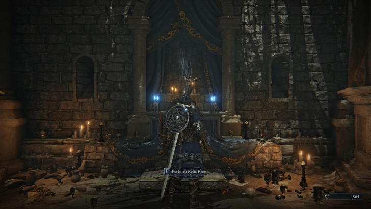 Go to the Relics Rites Altar at the Roundtable Hold