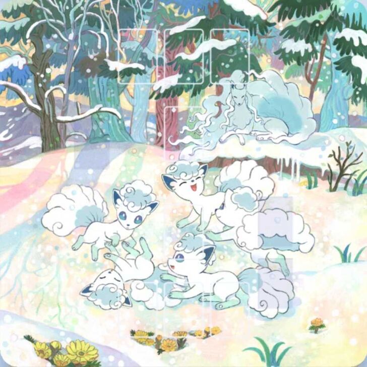 Pokemon TCG Pocket - Alolan Vulpix & Alolan Ninetales Playmat