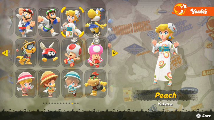 Mario Kart World - Sushi Outfits