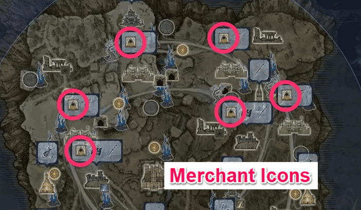 Merchant Icons in Map