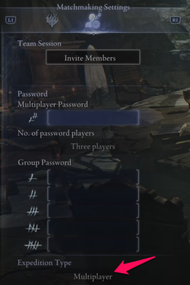 Matchmaking Settings Multiplayer