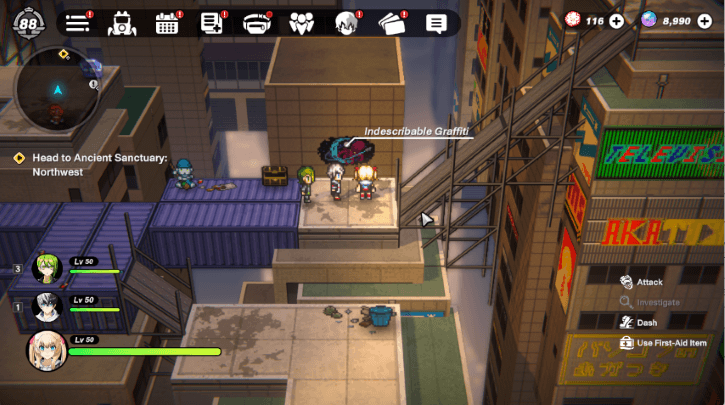 Ancient Sanctuary Northwest Graffiti North of Ancient Sanctuary West (Small) (Game8)