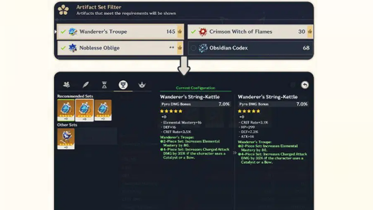 Genshin - Hit Check Alternatives to Compare Artifacts