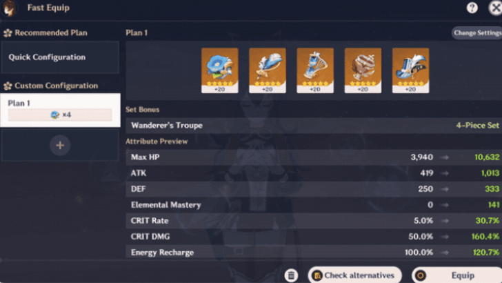 Genshin - Set Up and Switch Between Different Artifact Sets