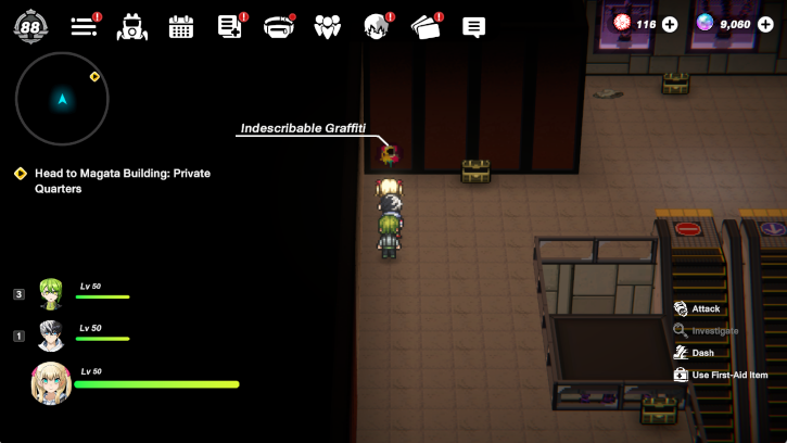 Magata Building Entrance Graffiti Left of Escalator