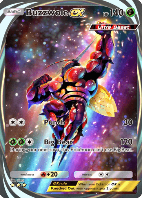 Pokemon TCG Pocket - A3a 088 Buzzwole ex