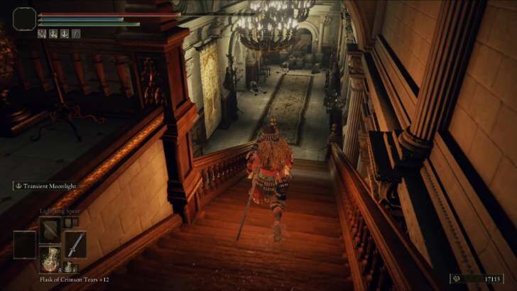 Enter the building and exit on the ground floor