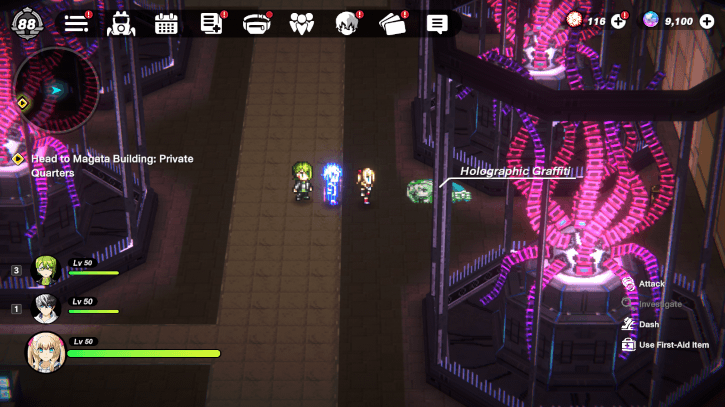 Magata Massive Lab Graffiti On Ground Near Large Tentacle Containers