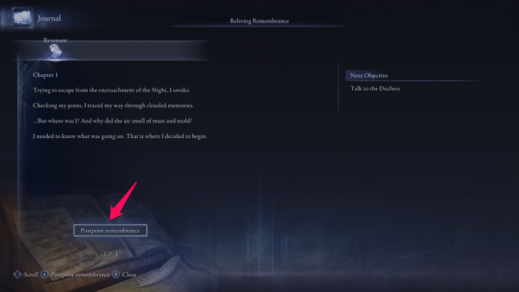 Postpone Remembrance