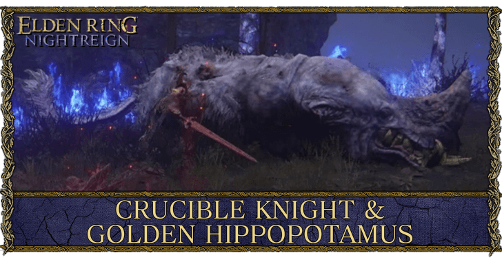 Elden Ring Nightreign Crucible Knight and Golden Hippopotamus