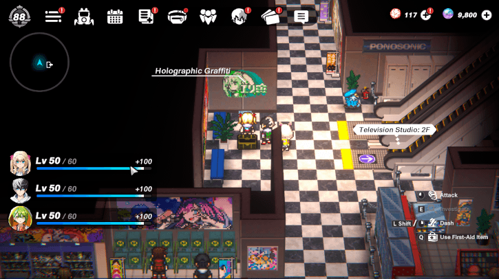 Television Studio 1st Floor Graffiti by Escalator to 2F