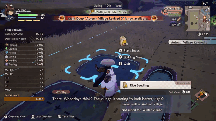 Rune Factory: Guardians of Azuma - Plant rice