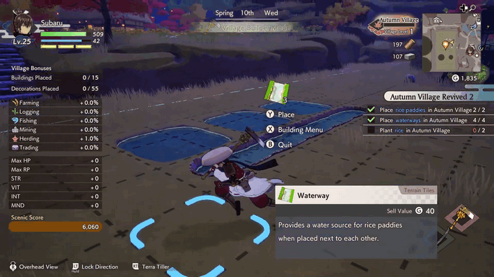 Rune Factory: Guardians of Azuma - Place waterways