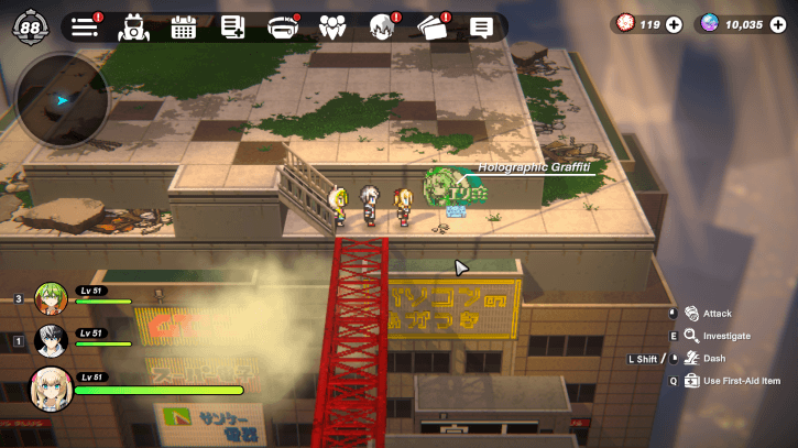 Forgotten Building Rooftop Graffiti Near Stairs