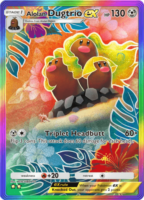 Pokemon TCG Pocket - A3a 087 Alolan Dugtrio ex