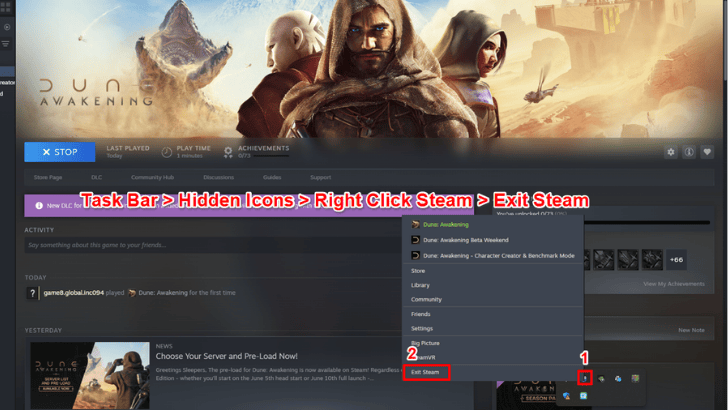 Restart Steam Client
