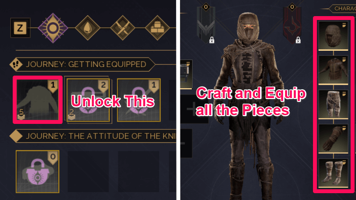 Craft and Equip the Makeshift Clothing