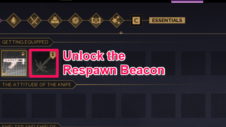 Respawn Beacon in Research Menu