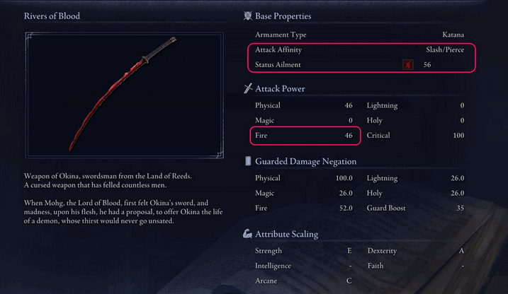 Weapon Affinity Display