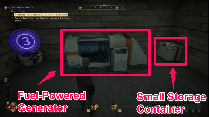 Storage Container and Fuel-Powered Generator