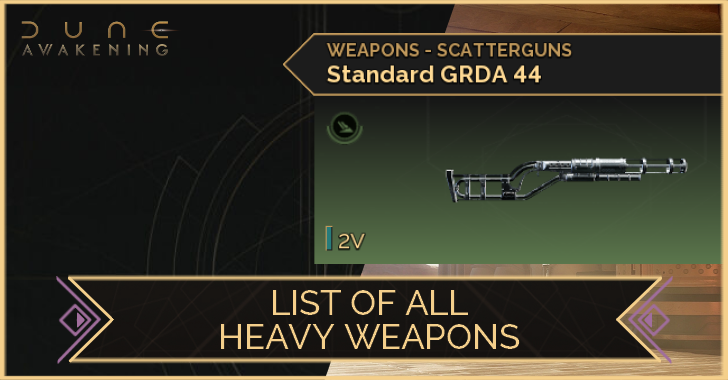 Dune Awakening List of All Scatterguns