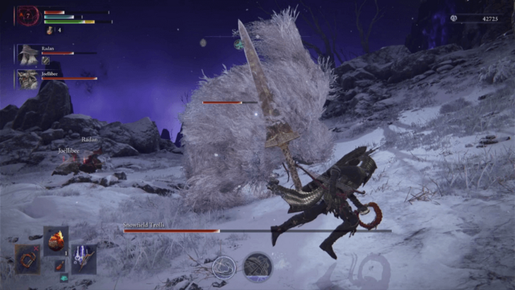 Elden Ring Nightreign Snowfield Trolls Rolling