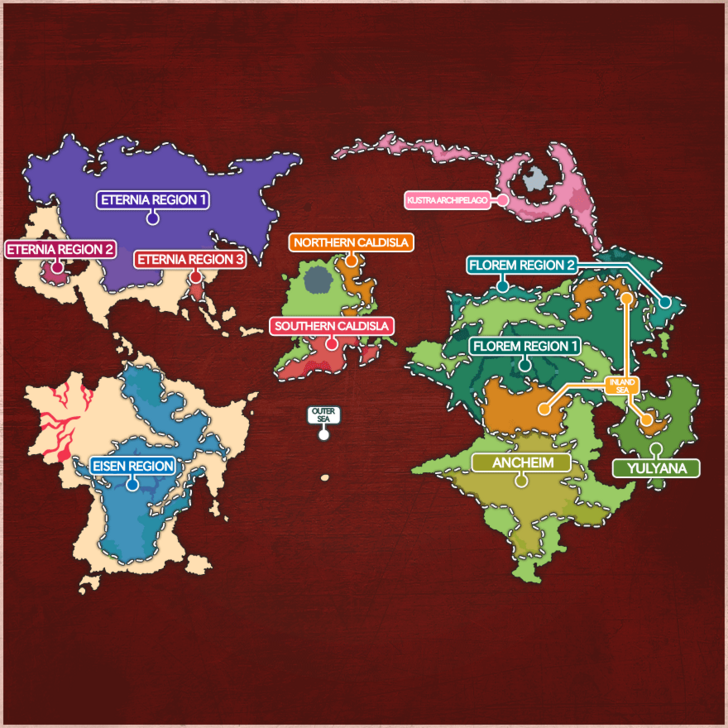 BDFF Regions Map